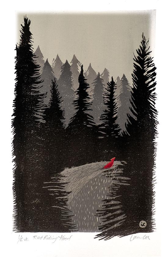 Red Riding Hood - relief prints